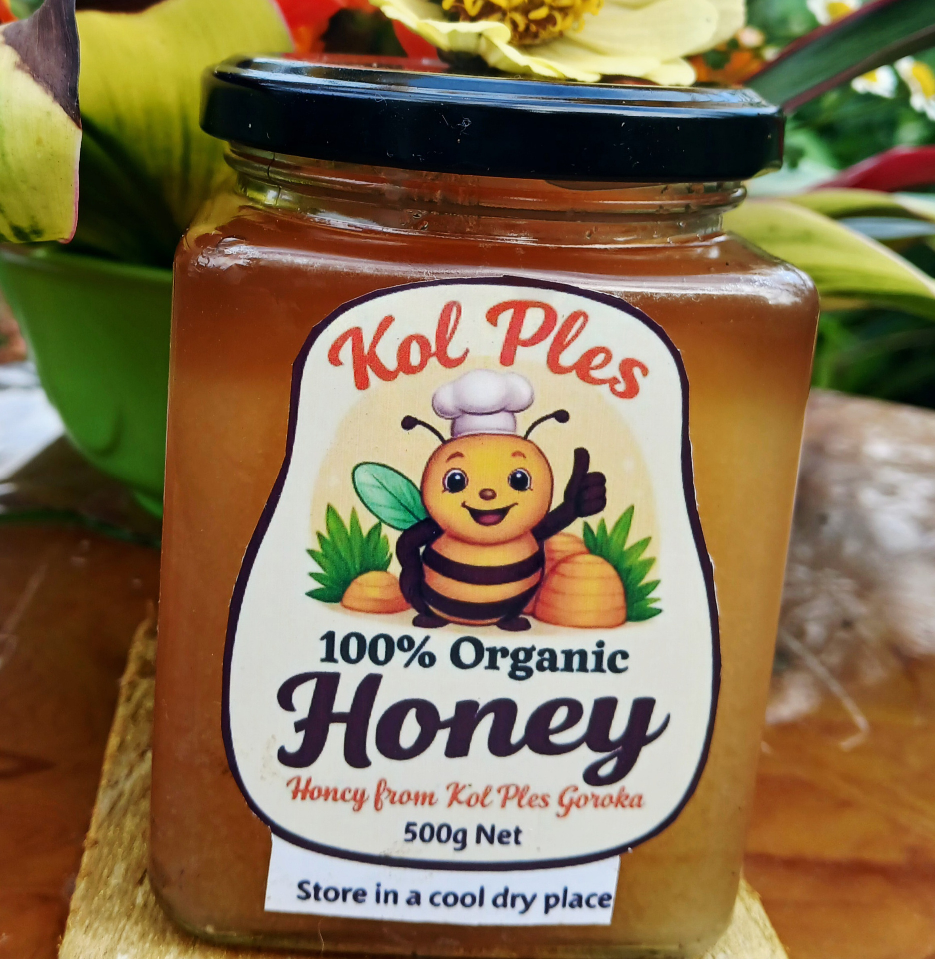 Kol Ples 100% Organic Honey jar from Goroka